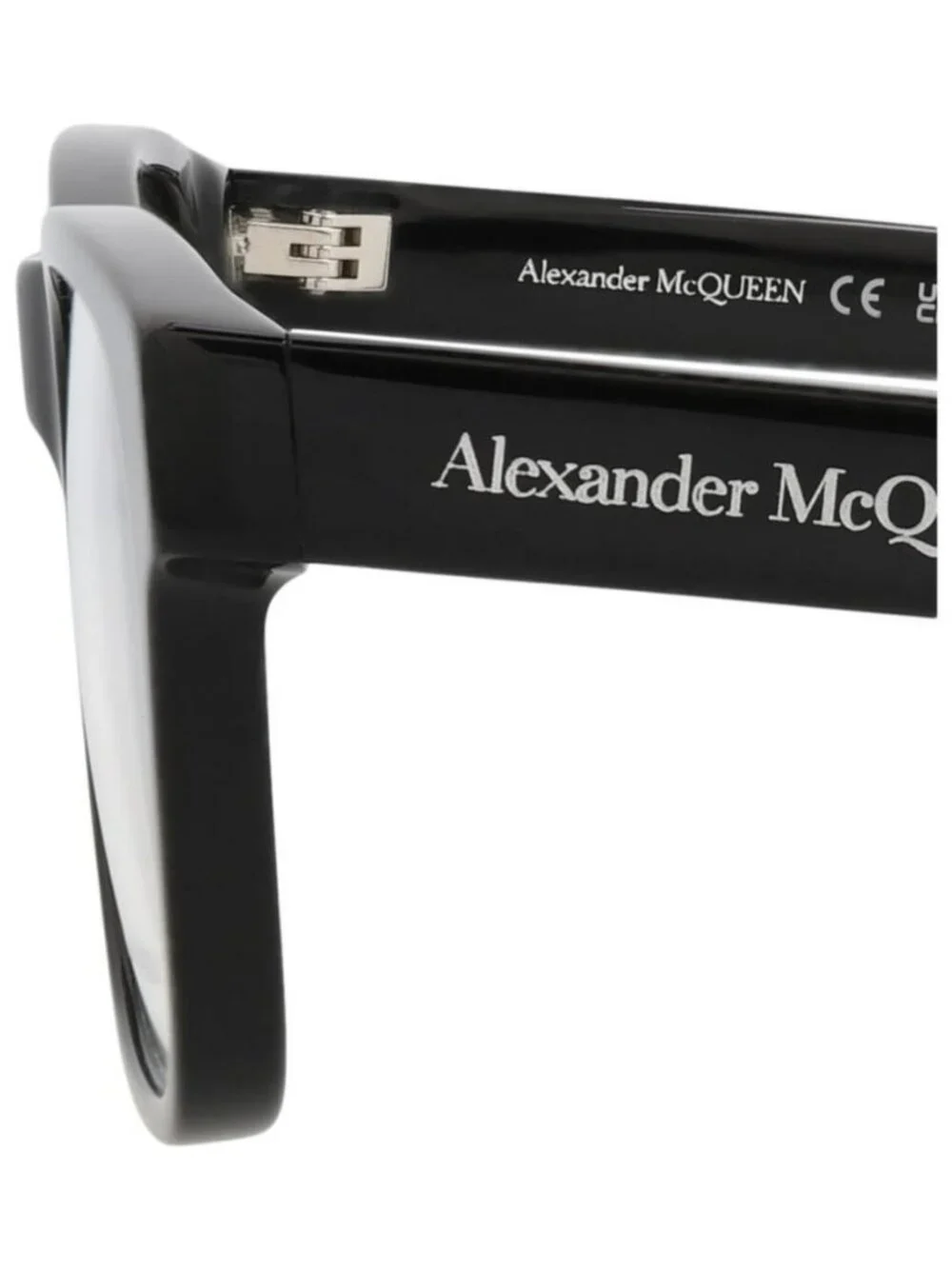 New Alexander McQueen Mens Square/Rectangle Black Black Transparent Fashion Desi